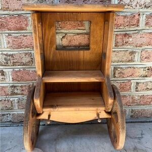 Amish buggy Rustic Wooden Cart Shelf